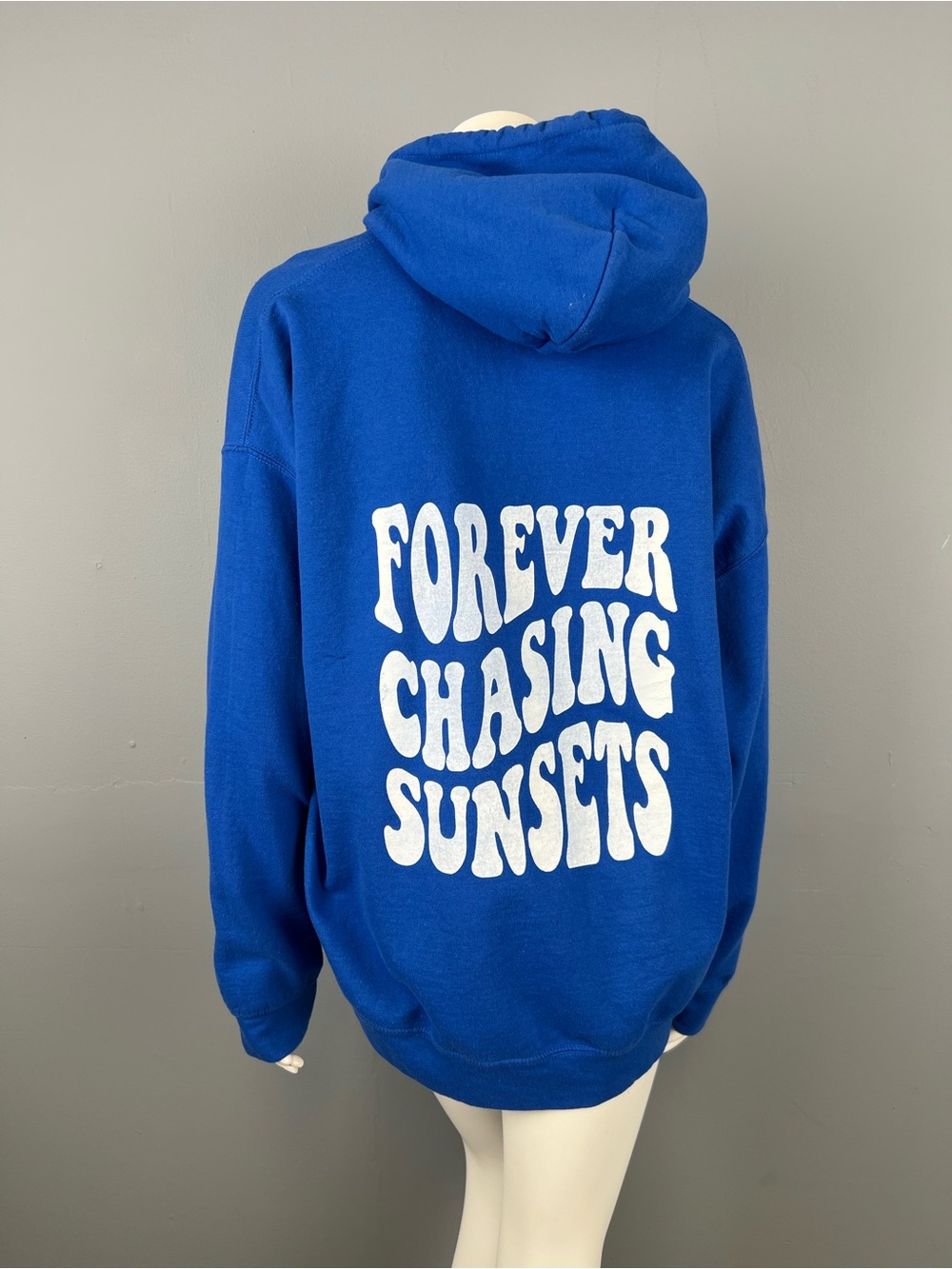 Forever Chasing Sunsets Blue Hooded Sweatshirt